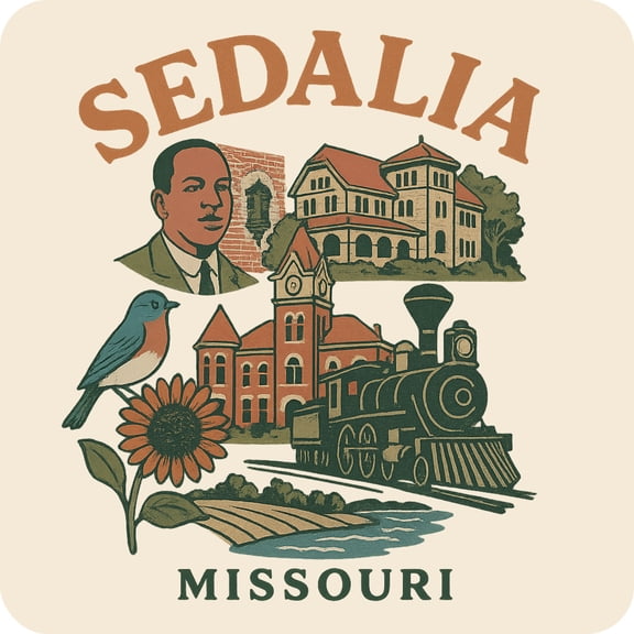 Sedalia Missouri Keepsakes Souvenir Vinyl Sticker – Destination Travel Keepsake Collectible (3-Inches Wide)