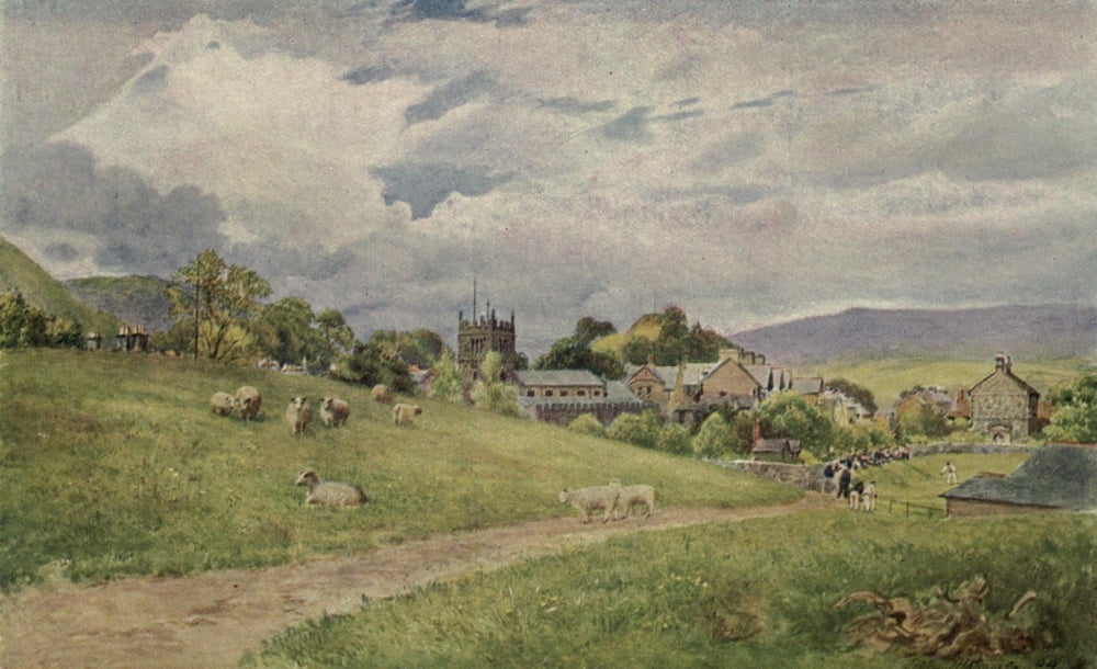 Sedburgh from March Hill Canvas Art - Unknown (18 x 24)