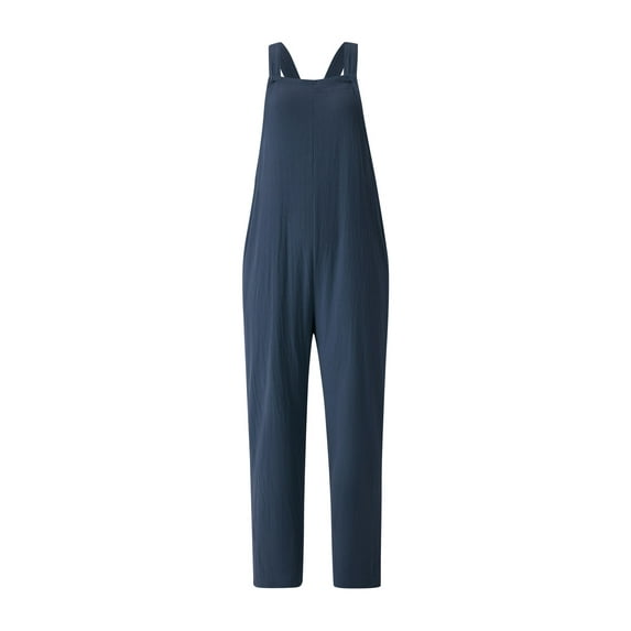 Sedceaty Female Suspender Trousers, Solid Color Close-Fitting Bib Overall with Pocket for Women, S/M/L/XL/XXL