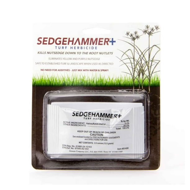 SedgeHammer+Plus Turf Herbicide Controls Nutsedge and Broadleaf Weeds 13.5 g Packet by Gowan