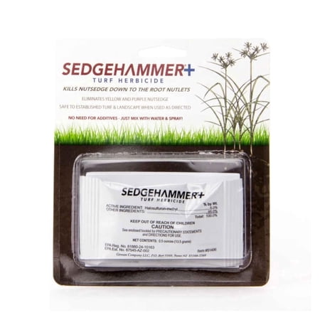 SedgeHammer+Plus Turf Herbicide - Controls Nutsedge & Broadleaf Weeds - 13.5 g Packet by Gowan