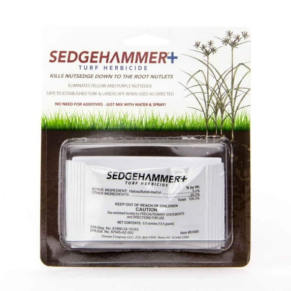 Sedgehammer Plus Turf Herbicide, 13.5g with Halosulfuron-methyl Formula