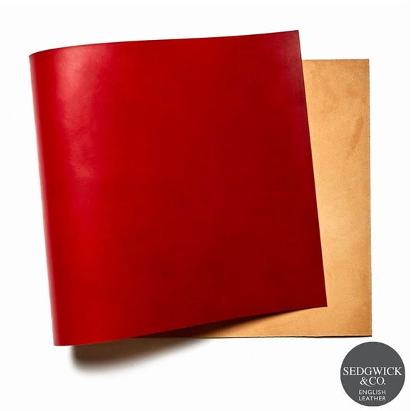 Sedgwick English Bridle Leather, Panel, Red