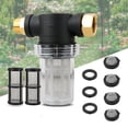 thumbnail image 1 of Sediment Filter Attachment for Garden Hose & Pressure Washer | 3/4" Male to Female Inlet | Outdoor Water Debris & Sediment Filtration | 1 Attachment + 2 Screen Filters | Clean Water Solution, 1 of 8