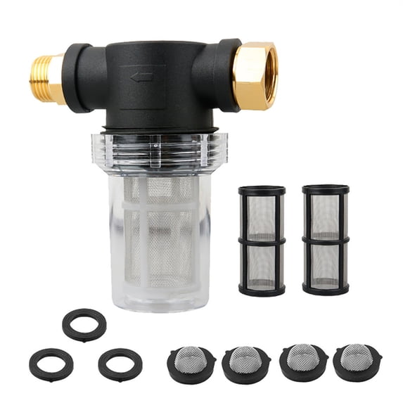 Sediment Filter Attachment, Garden Hose Water Filter, Connects to Garden Hose or Pressure Washer, Perfect for Filtration in Rural Areas, Ideal for Homeowners with Well Water
