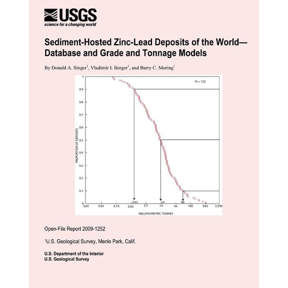 Sediment-Hosted Zinc-Lead Deposits of the World? Database and Grade and Tonnage Models (Paperback)