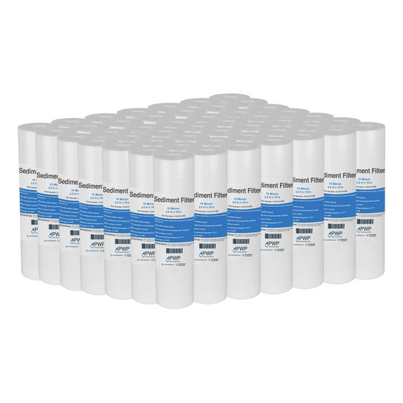 Sediment Melt Blown Water Filter Cartridge 10x2.5" 10 micron 50 Pack
