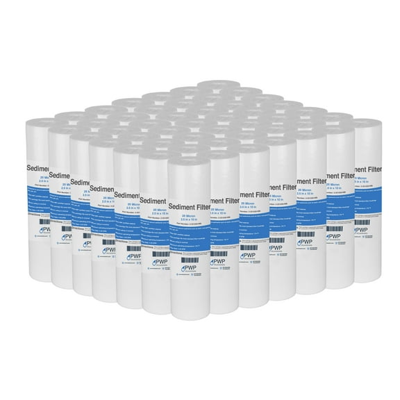 Sediment Melt Blown Water Filters 10x2.5" Standard 50 Micron 50 Pack