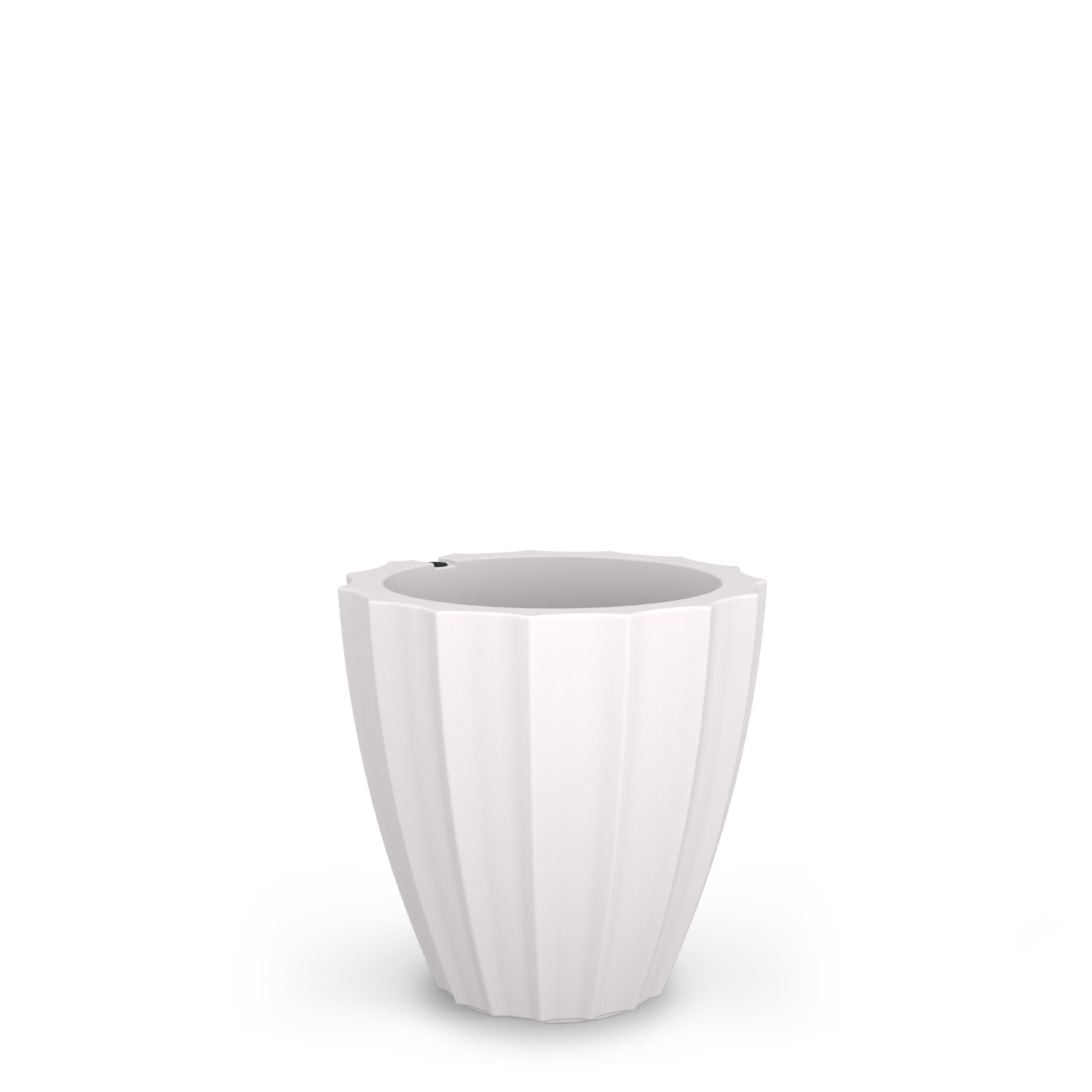Sedona 18” x 18” x 18” Round White Self Watering Plastic Planter