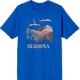 thumbnail image 1 of Sedona Arizona Men's Blue Crew Neck Short Sleeve Tee-Small, 1 of 1