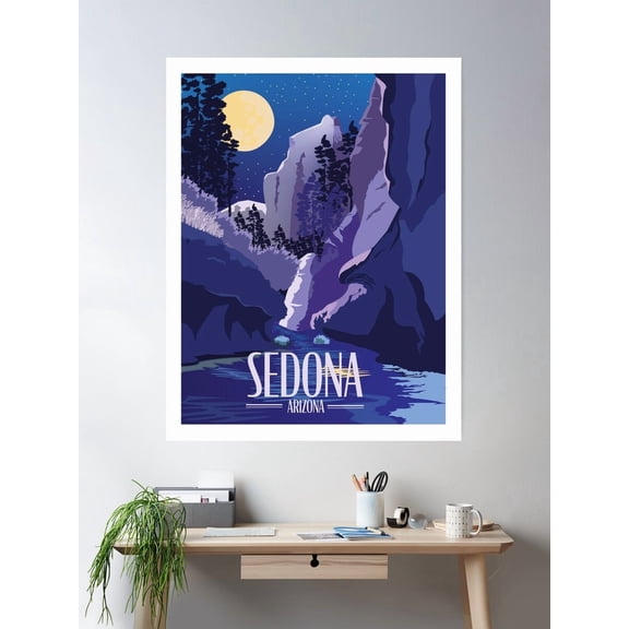 Sedona, Az Poster Poster Wall Art, Modern Wall Decor For Living Room Bedroom, 16x24 UNFRAMED
