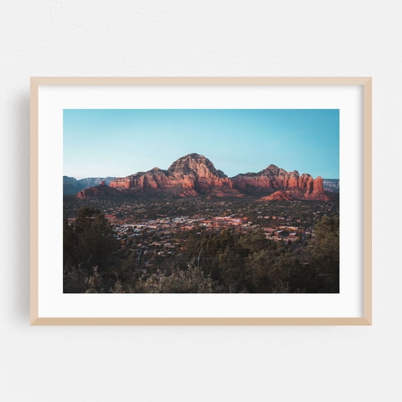 Sedona Cliffs - Sedona Arizona Photography Oak Framed Wall Art Print 20 x 30 inches