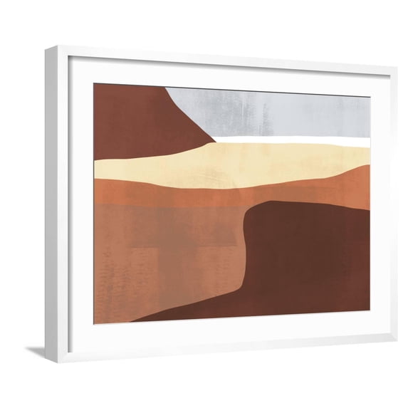 Art.com Sedona Colorblock II Art Print by Victoria Borges, White Frame Wall Art, 29" x 23"