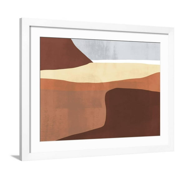 Art.com Sedona Colorblock II Art Print by Victoria Borges, White Frame Wall Art, 40" x 32"