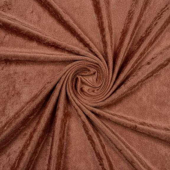 Sedona Designz 100% Panne Velvet Velour Fabric by The Yard – Soft, Stretchable & Medium-Weight for Apparel, Costumes & Home Décor - Rust