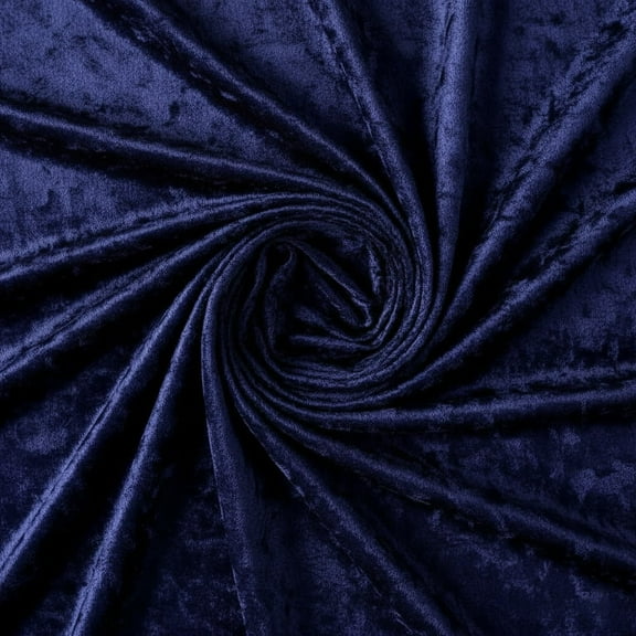 Sedona Designz 100% Panne Velvet Velour Fabric by The Yard – Soft, Stretchable & Medium-Weight for Apparel, Costumes & Home Décor - Navy Blue