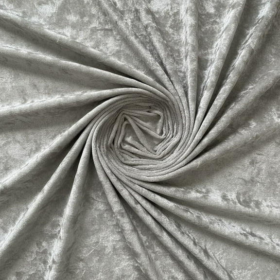 Sedona Designz 100% Panne Velvet Velour Fabric by The Yard – Soft, Stretchable & Medium-Weight for Apparel, Costumes & Home Décor - Silver