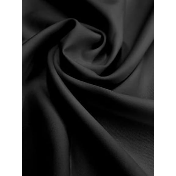 Sedona Designz 120" Wide Poly Poplin Polyester Fabric by The Yard – 100% Polyester Wide Width Fabric for Apparel, Tablecloths, Curtains, Drapes, Linings, Crafts & Sewing Projects – Black