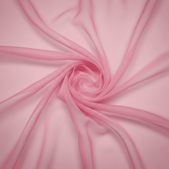Sedona Designz 120 Inches Wide Sheer Voile Chiffon Fabric for Events - Pink