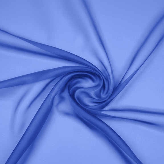 Sedona Designz 120 Inches Wide Sheer Voile Chiffon Fabric for Events - Royal Blue