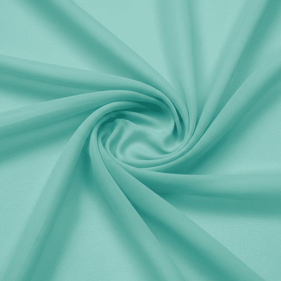 Sedona Designz 120 Inches Wide Sheer Voile Chiffon Fabric for Events - Tiff Green