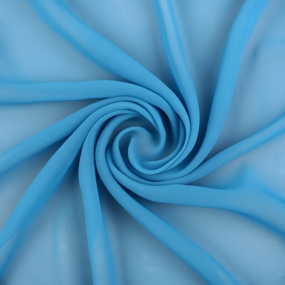 Sedona Designz 120 Inches Wide Sheer Voile Chiffon Fabric for Events - Turquoise