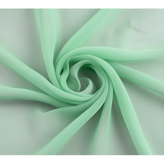 Sedona Designz 120 Inches Wide Sheer Voile Chiffon Fabric for Events - Emerald Green
