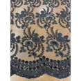 thumbnail image 1 of Sedona Designz 48"/50" Wide Corded Floral Lace Fabric with Sequins – Mesh Embroidered Prom & Bridal Fabric with Scalloped Edges, Elegant for Gowns, Décor & Crafts, 1 of 1