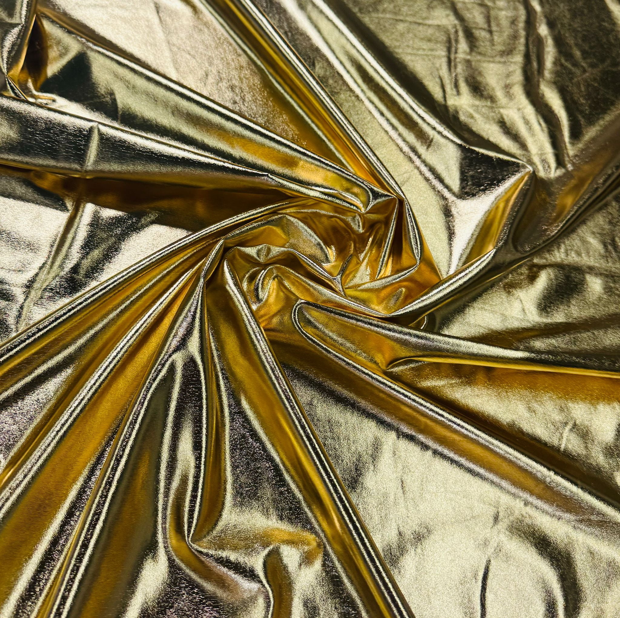 Sedona Designz 58/60" Wide Foil Knit Fabric – 94% Polyester 6% Spandex DTY, All-Over Foil Finish – Soft Stretch Knit for Apparel, Costumes, Dancewear & Crafts