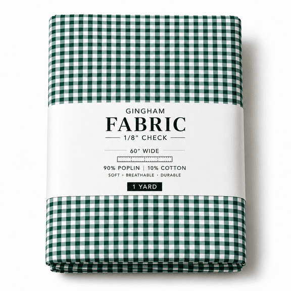 Sedona Designz 60" Wide, 1/8” Gingham Checkered Poplin Shirting Fabric by the Yard – 90% Poplin, 10% Cotton