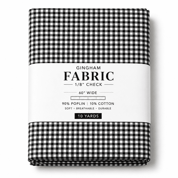 Sedona Designz 60" Wide, 1/8” Gingham Checkered Poplin Shirting Fabric by the Yard – 90% Poplin, 10% Cotton