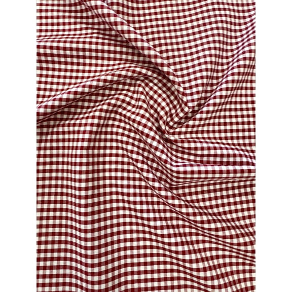 Sedona Designz 60" Wide, 1/8” Gingham Checkered Poplin Shirting Fabric by the Yard – 90% Poplin, 10% Cotton