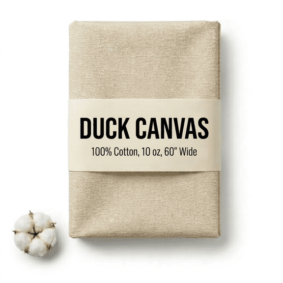 Sedona Designz 60" Wide Cotton Duck Canvas Fabric - Heavy Weight 10oz Durable 100% Cotton (Natural, 1 Yard)