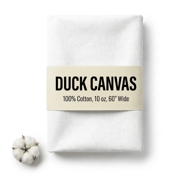 Sedona Designz 60" Wide Cotton Duck Canvas Fabric - Heavy Weight 10oz Durable 100% Cotton (White, 10 Yards)