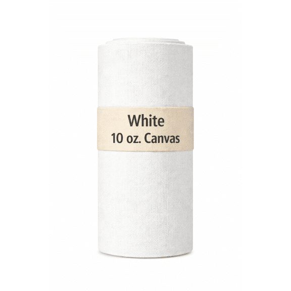 Sedona Designz 60" Wide Cotton Duck Canvas Fabric - Heavy Weight 10oz Durable 100% Cotton (White, 50 Yards)