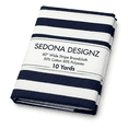 thumbnail image 1 of Sedona Designz 60" Wide Navy/White 1" Stripe Poly-Cotton Broadcloth Fabric 10 Yards – Lightweight Woven Fabric for Apparel, Crafts, Décor, Table Covers & Sewing Projects, 1 of 18