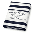 thumbnail image 1 of Sedona Designz 60" Wide Navy/White 1" Stripe Poly-Cotton Broadcloth Fabric 5 Yards – Lightweight Woven Fabric for Apparel, Crafts, Décor, Table Covers & Sewing Projects, 1 of 19