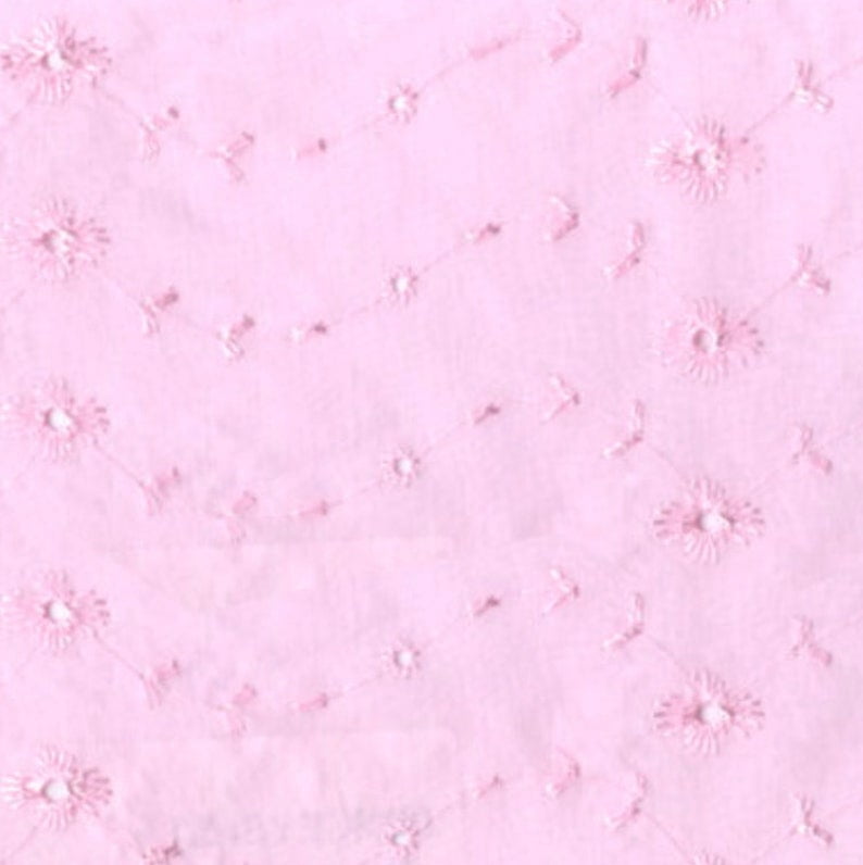 Sedona Designz 60" Wide Poly Cotton Broadcloth All Over Embroidery Eyelet Fabric by The Yard – Soft & Versatile for Apparel, Home Décor & Crafting