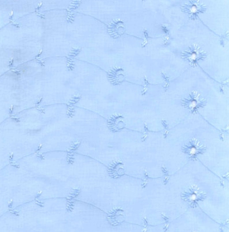 Sedona Designz 60" Wide Poly Cotton Broadcloth All Over Embroidery Eyelet Fabric by The Yard – Soft & Versatile for Apparel, Home Décor & Crafting