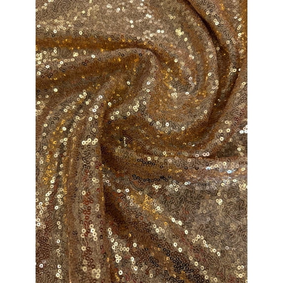 Sedona Designz 60" Wide Sparkly Glitz Mini Mesh Sequins Beaded Fabric by The Yard – 100% Polyester Mesh, Semi-Sheer with 3mm Sequins – Perfect for Décor, Apparel, Events, Costumes & Crafts