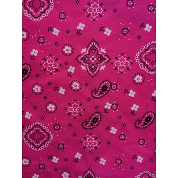 Sedona Designz Bandana Print Poly Cotton Fabric – 58" Wide, Soft & Breathable Material – Durable & Wrinkle-Resistant for Crafts, Apparel & DIY Projects