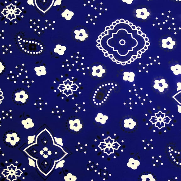 Sedona Designz Bandana Print Poly Cotton Fabric – 58" Wide, Soft & Breathable Material – Durable & Wrinkle-Resistant for Crafts, Apparel & DIY Projects