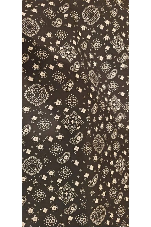 Bandana Print Poly Cotton Fabric – 58" Wide, Soft & Breathable Material – Durable & Wrinkle-Resistant for Crafts, Apparel & DIY Projects