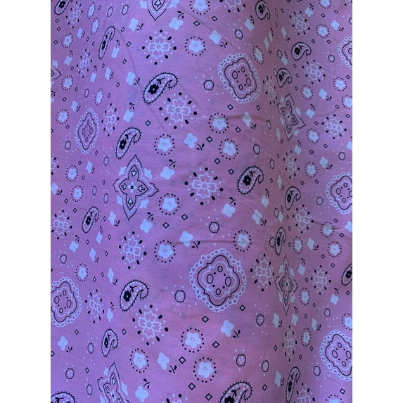 Sedona Designz Bandana Print Poly Cotton Fabric – 58" Wide, Soft & Breathable Material – Durable & Wrinkle-Resistant for Crafts, Apparel & DIY Projects