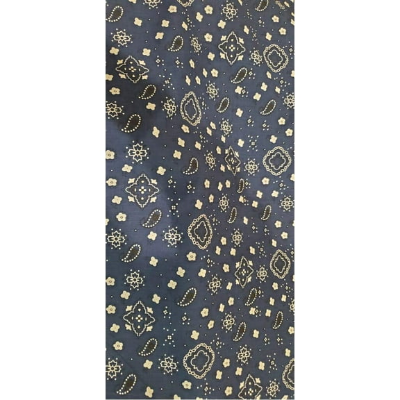 Sedona Designz Bandana Print Poly Cotton Fabric – 58" Wide, Soft & Breathable Material – Durable & Wrinkle-Resistant for Crafts, Apparel & DIY Projects