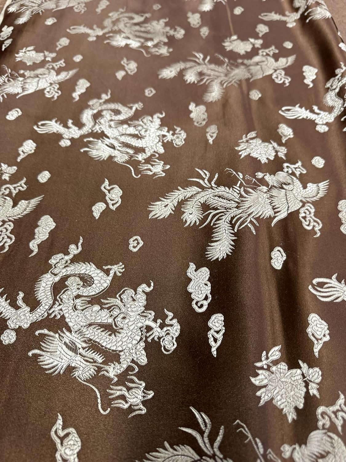 Sedona Designz Chinese Dragon Brocade Fabric by The Yard | 45" Wide, 100% Polyester, Luxurious & Vibrant for Costumes, Quilting, Decor, and Crafts