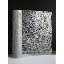 Sedona Designz Faux Sisal Roll – 14" x 10 Yards Decorative Mesh Fabric Roll Made from Synthetic Fibers – Ideal for Floral Arrangements, Gift Wrapping, Crafts & Event Décor - Silver