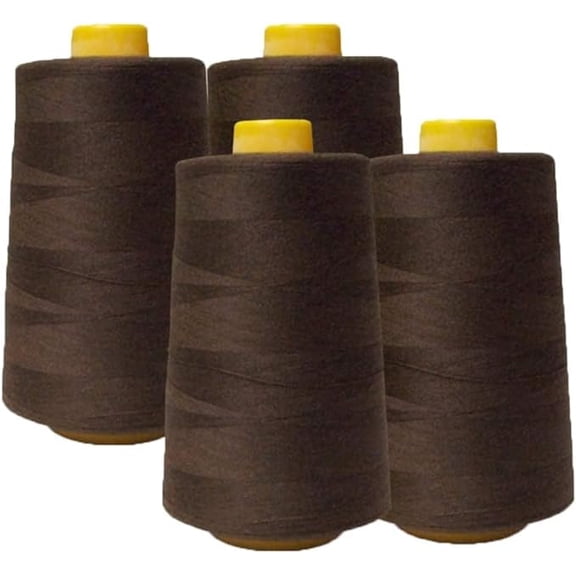 Sedona Designz, Inc. All Purpose Sewing Thread - 100% Polyester - 4 PACK of 6000 Yard Each Spools - for Sewing, Quilting, Serger Machines, Overlock, Merrow & Hand Embroidery.