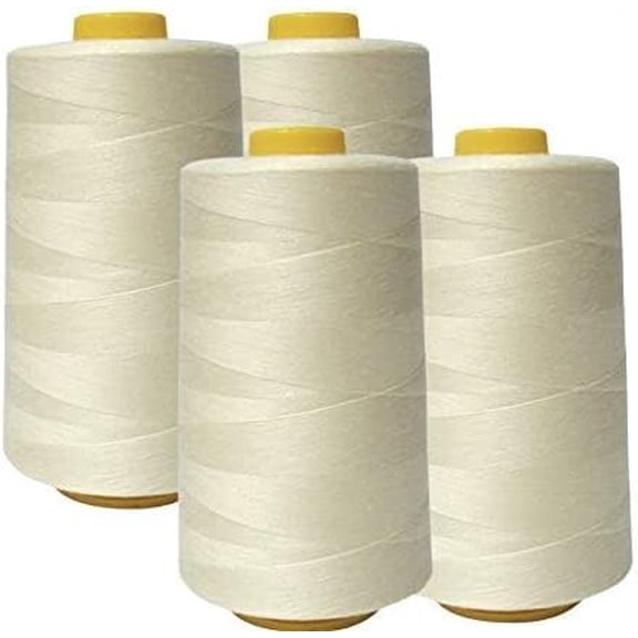 Sedona Designz, Inc. All Purpose Sewing Thread - 100% Polyester - 4 PACK of 6000 Yard Each Spools - for Sewing, Quilting, Serger Machines, Overlock, Merrow & Hand Embroidery.