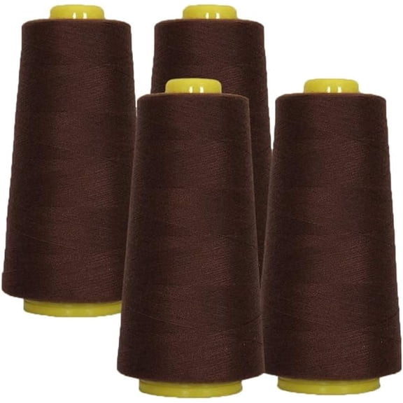 Sedona Designz, Inc. All Purpose Sewing Thread - 100% Polyester - 4 PACK of 6000 Yard Each Spools - for Sewing, Quilting, Serger Machines, Overlock, Merrow & Hand Embroidery.